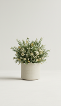 Fynbos mix in stone textured vessel