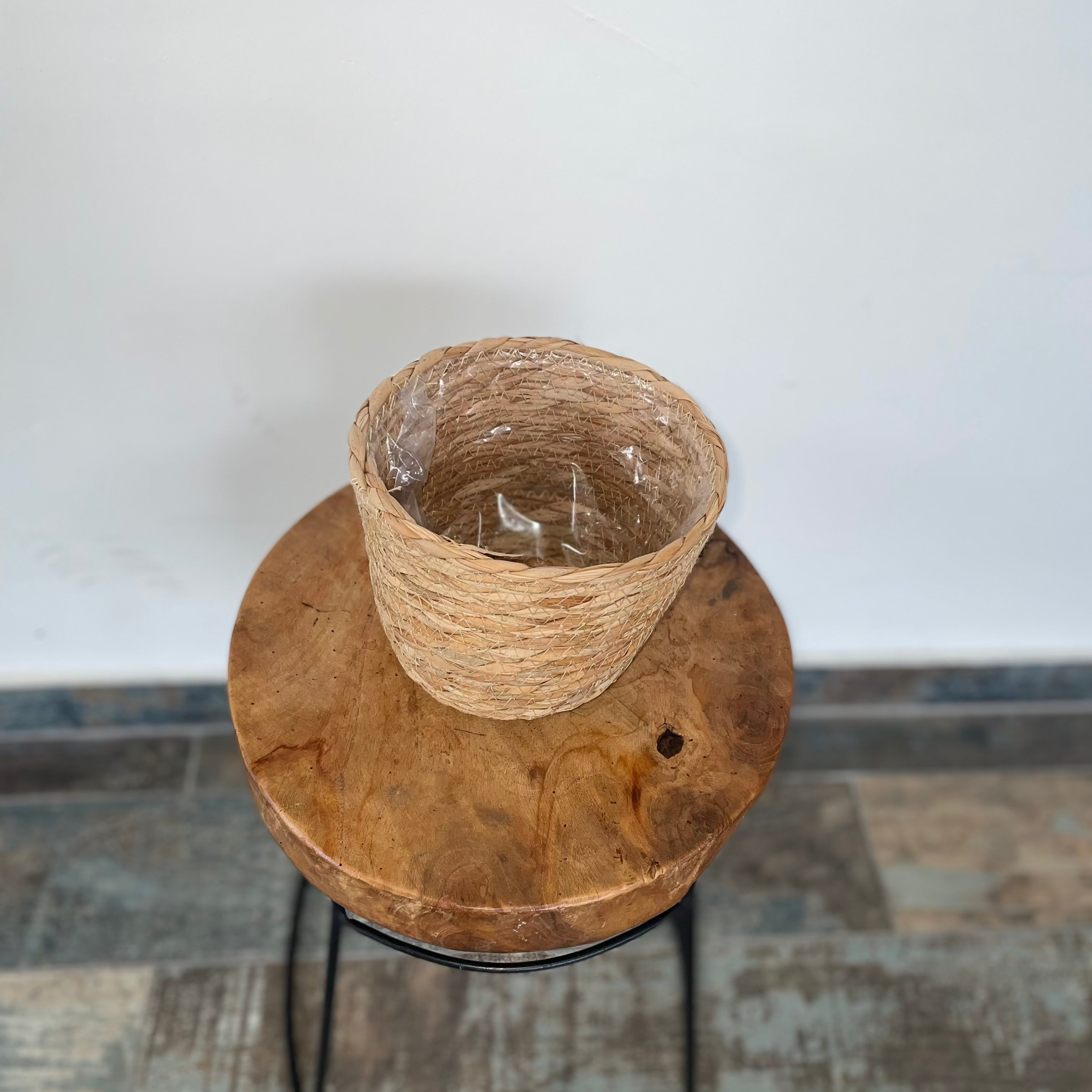 Handwoven Seagrass Plant Basket